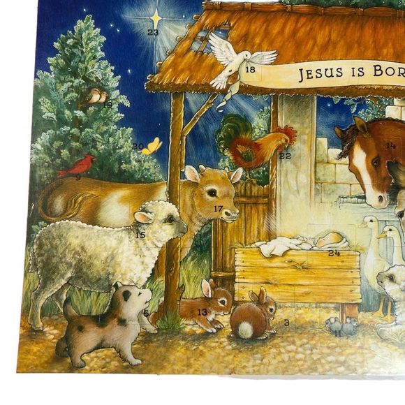 Vintage Hallmark Advent Calendar Christmas Card Envelope Look-and-Find‎ 8” x 11” - Picture 5 of 8